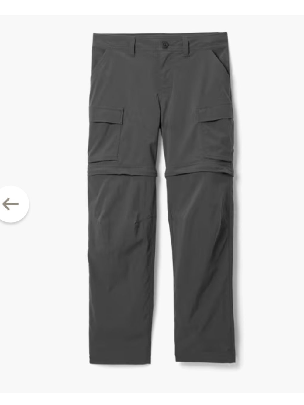 REI Kids Sahara Asphalt Cargo Convertible Pants (XL - 18)
